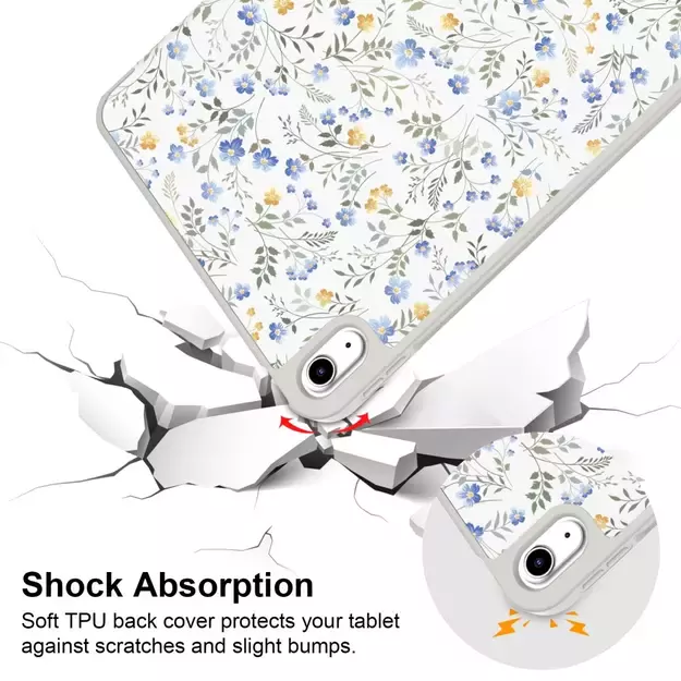 Tech-Protect SC Pen Case for iPad 10.9&quot  2022 (10th gen.) / 11&quot  2025 (11th gen.) - Daisies with Leaves 4