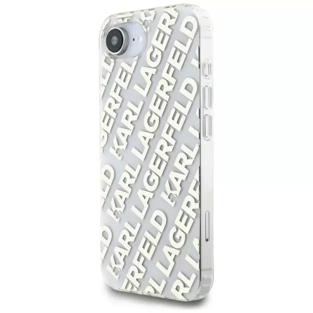 Karl Lagerfeld IML Repeat Logo iPhone 16e Case - Gold 1