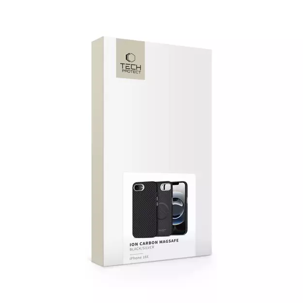 Tech-Protect Ion Carbon MagSafe iPhone 16e Case - Black/Grey 7