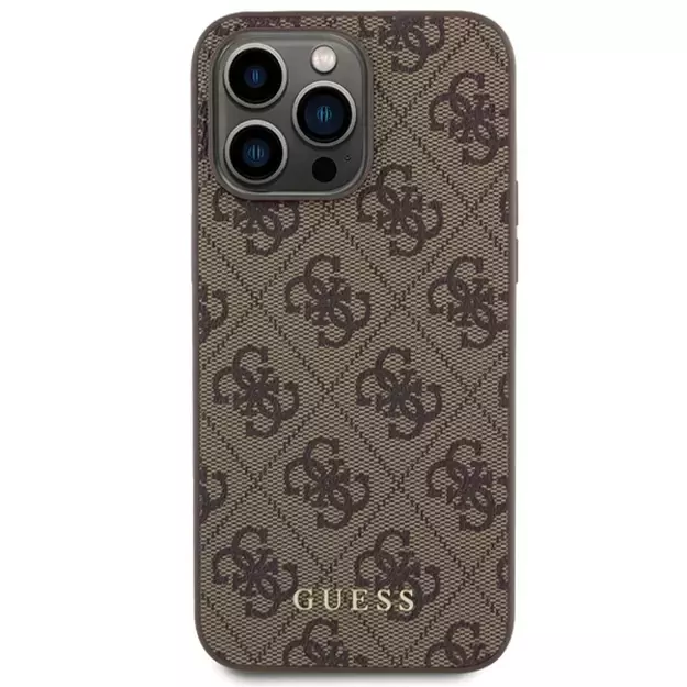 Guess 4G Metal Gold Logo case for iPhone 15 Pro Max - brown 9