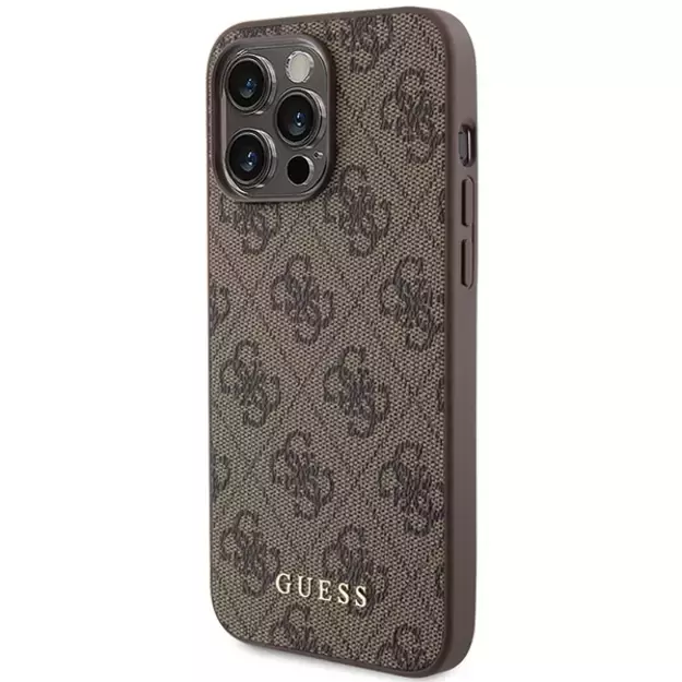 Guess 4G Metal Gold Logo case for iPhone 15 Pro Max - brown 8