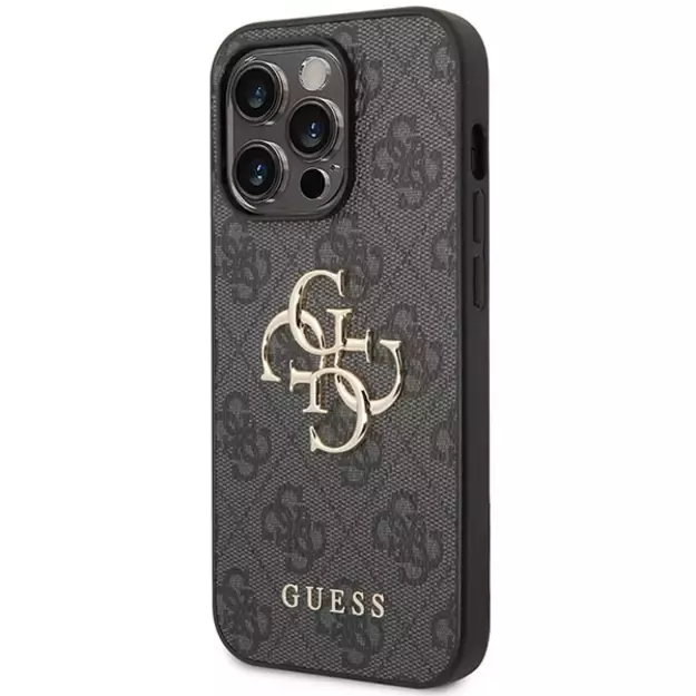 Guess GUHCP15L4GMGGR iPhone 15 Pro 6.1  gray/gray hardcase 4G Big Metal Logo 8