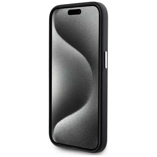 Karl Lagerfeld FW Metal Plate MagSafe iPhone 15 Pro Case - Black 11