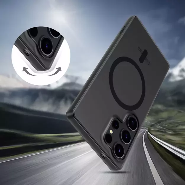 Tech-Protect MagSlim MagSafe case for Samsung Galaxy S25 Edge - matte black 3