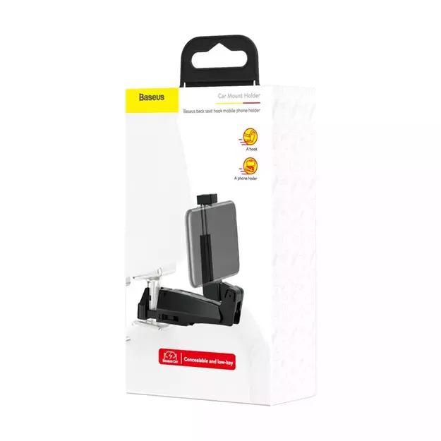 Baseus backseat vehicle holder car hanger phone holder 4.0&#39 &#39 -6.5&#39 &#39  for the headrest black (SUHZ-A01) 18
