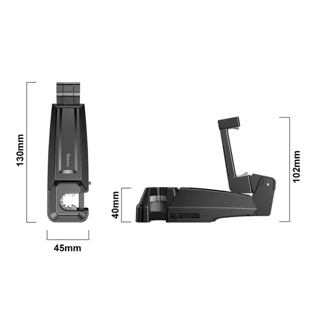 Baseus backseat vehicle holder car hanger phone holder 4.0&#39 &#39 -6.5&#39 &#39  for the headrest black (SUHZ-A01) 17