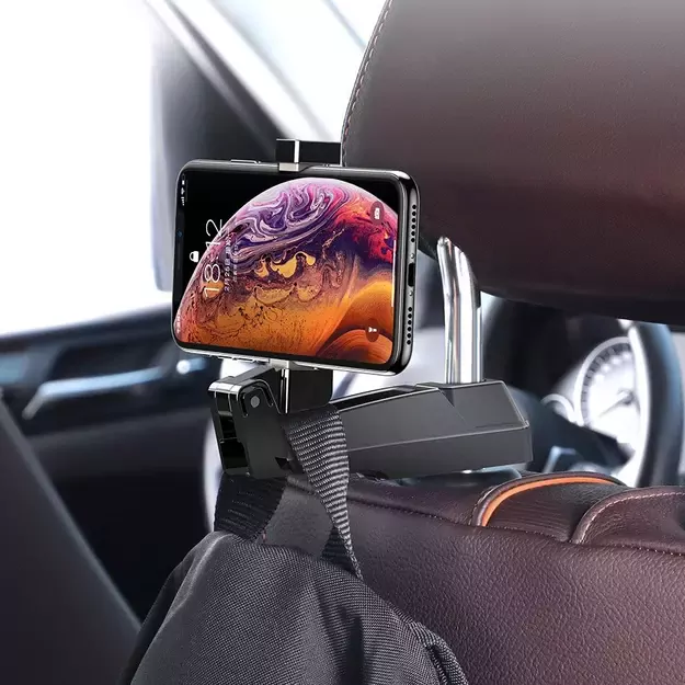 Baseus backseat vehicle holder car hanger phone holder 4.0&#39 &#39 -6.5&#39 &#39  for the headrest black (SUHZ-A01) 11
