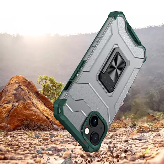 Crystal Ring Case Kickstand Tough Rugged Cover for iPhone 13 green 9