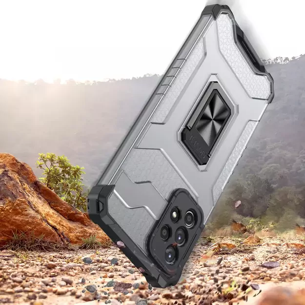 Crystal Ring Case Kickstand Tough Rugged Cover for Samsung Galaxy A72 4G red 6