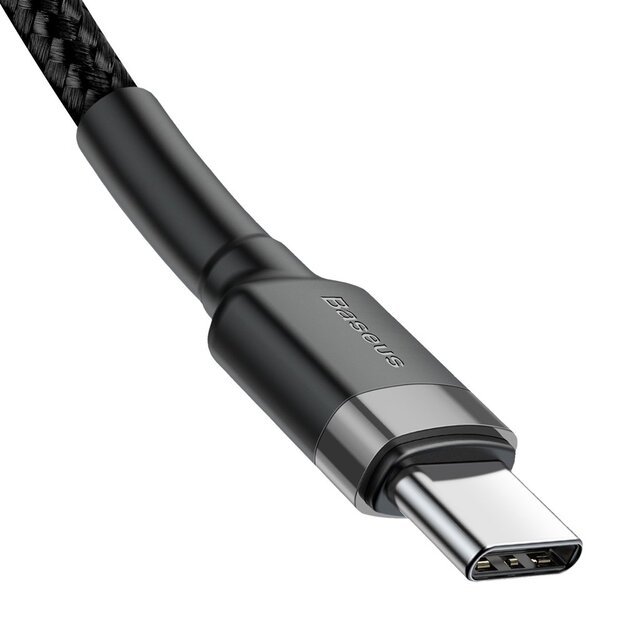 Baseus CATKLF-HG1 USB-C - USB-C PD QC cable 60W 3A 480Mb/s 2m - black and gray 3
