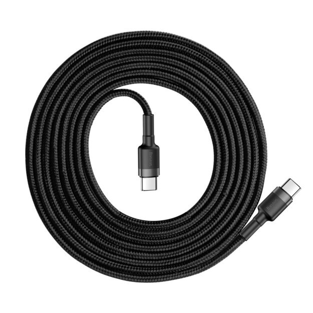 Baseus CATKLF-HG1 USB-C - USB-C PD QC cable 60W 3A 480Mb/s 2m - black and gray 1