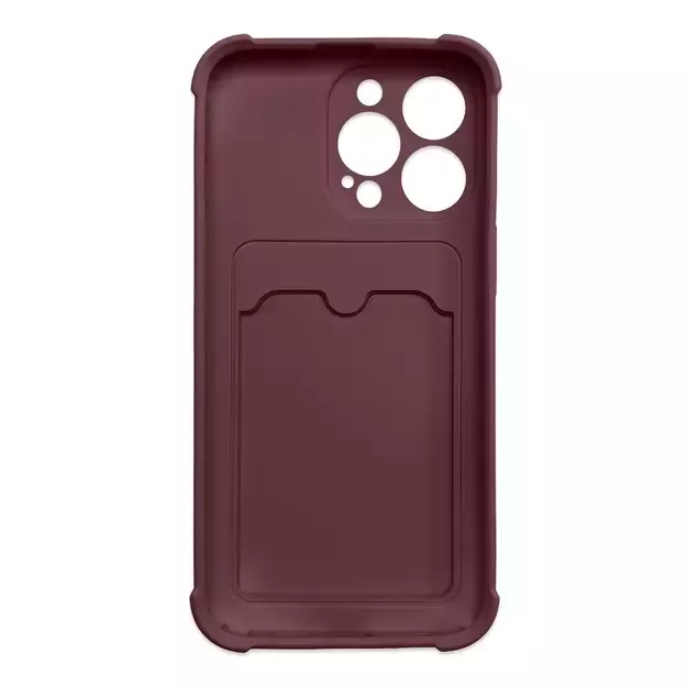 Card Armor Case Pouch Cover for iPhone 13 Pro Card Wallet Silicone Air Bag Armor Case Raspberry 10