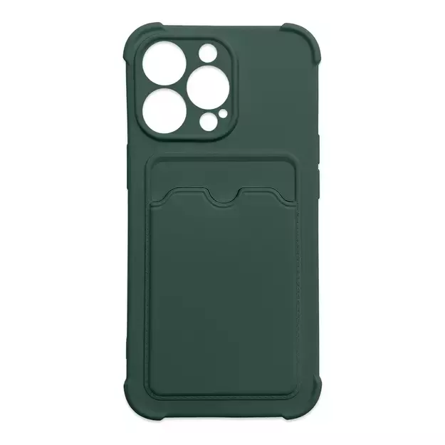 Card Armor Case Pouch Cover for Xiaomi Redmi 10X 4G / Xiaomi Redmi Note 9 Card Wallet Silicone Armor Cover Air Bag Green