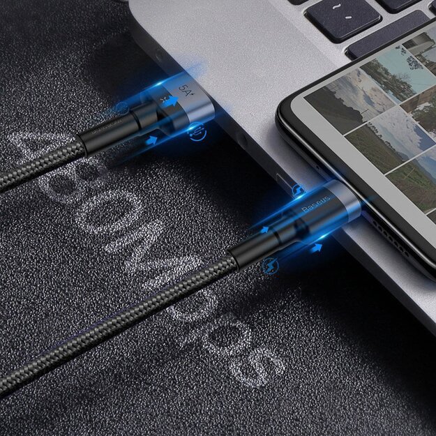 Baseus Cafule cable USB Type C SuperCharge 40W Quick Charge 3.0 QC 3.0 1m gray-black (CATKLF-PG1) 16