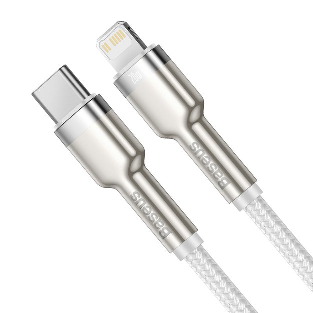 Baseus Cafule Series Metal Data USB-C / Lightning 20W PD cable 1 m - white 1