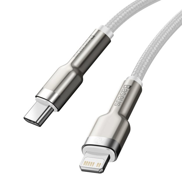Baseus Cafule Series Metal Data USB-C / Lightning 20W PD cable 1 m - white 3