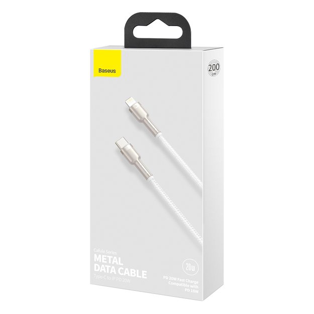 Baseus Cafule Series Metal Data USB-C / Lightning 20W PD cable 1 m - white 6