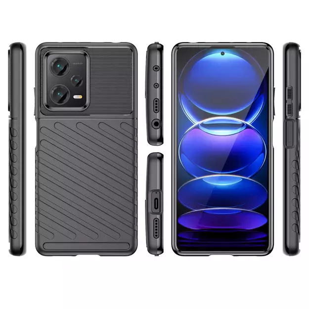 Thunder Case case for Xiaomi Redmi Note 12 Pro+ silicone armor case black 8