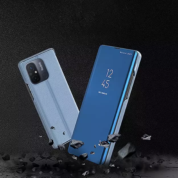 Clear View Case cover for Xiaomi Redmi 11A / Poco C55 / Redmi 12C flip case black 7