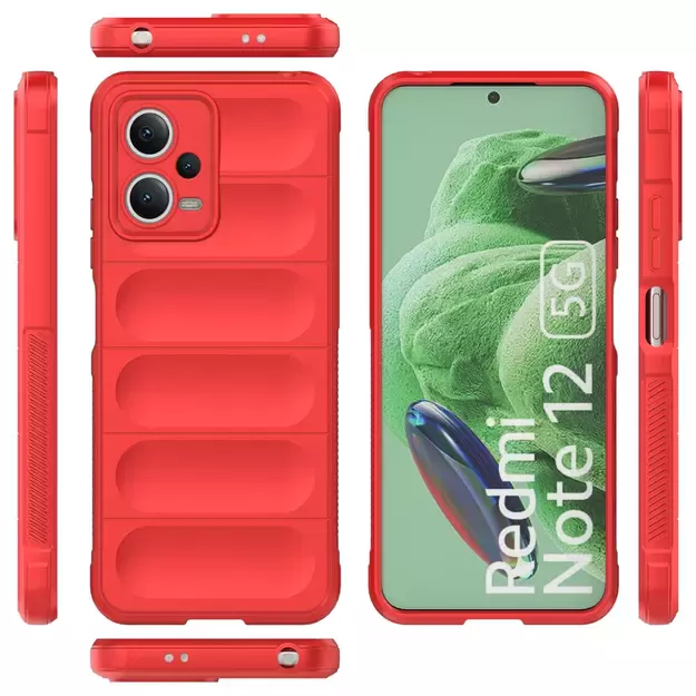 Magic Shield Case for Xiaomi Redmi Note 12 5G / Poco X5 5G Flexible Armor Cover Red 18