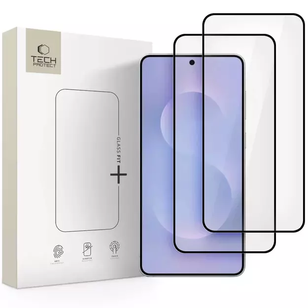 Tech-Protect Glass Fit+ 2-pack tempered glass for Samsung Galaxy S25 Edge - transparent