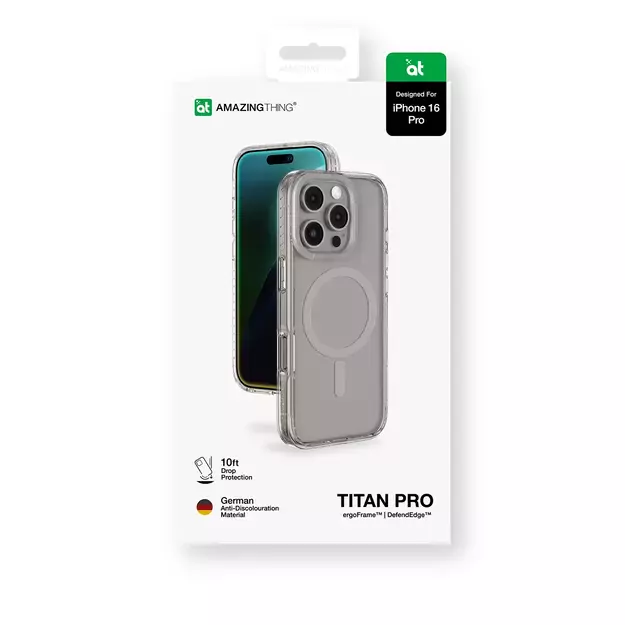 AmazingThing Titan Pro Mag Case with Magnetic Ring for iPhone 16 Pro - Gray 4