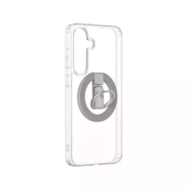 AmazingThing Minimal Mag Case with Magnetic Ring and Magnetic Ring for Samsung Galaxy S25+ - Transparent 8