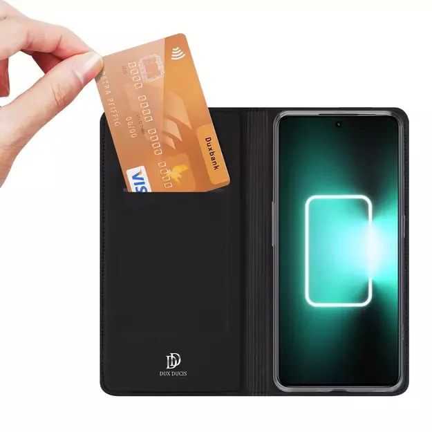 Dux Ducis Skin Pro Case For Realme GT Neo 5 / Realme GT3 Flip Cover Card Wallet Stand Black 6