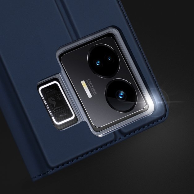Dux Ducis Skin Pro Case For Realme GT Neo 5 / Realme GT3 Flip Cover Card Wallet Stand Black 2