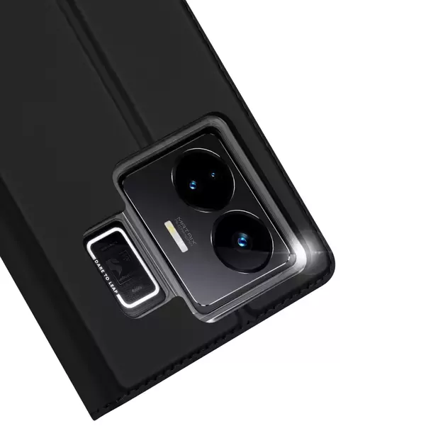 Dux Ducis Skin Pro Case For Realme GT Neo 5 / Realme GT3 Flip Cover Card Wallet Stand Black 7
