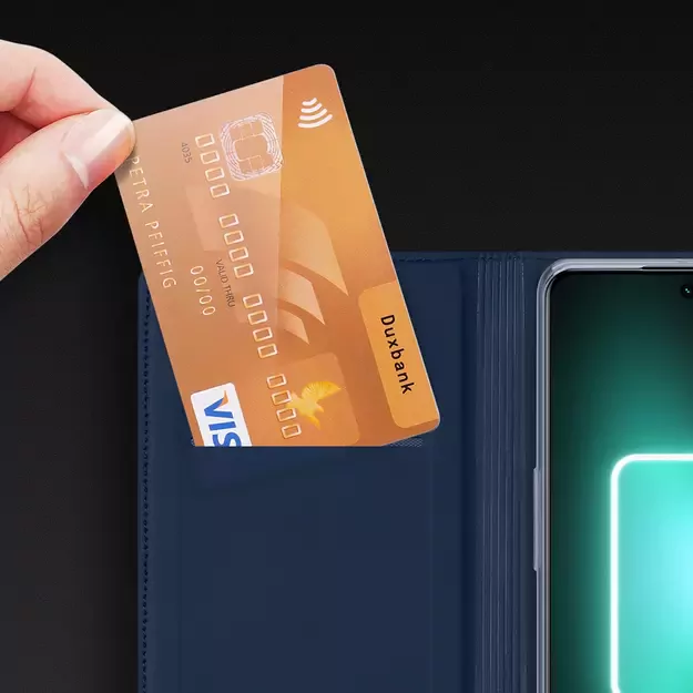 Dux Ducis Skin Pro Case For Realme GT Neo 5 / Realme GT3 Flip Cover Card Wallet Stand Black 21