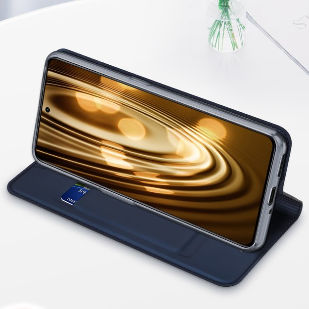 Dux Ducis Skin Pro Case For Realme GT Neo 5 / Realme GT3 Flip Cover Card Wallet Stand Black 5