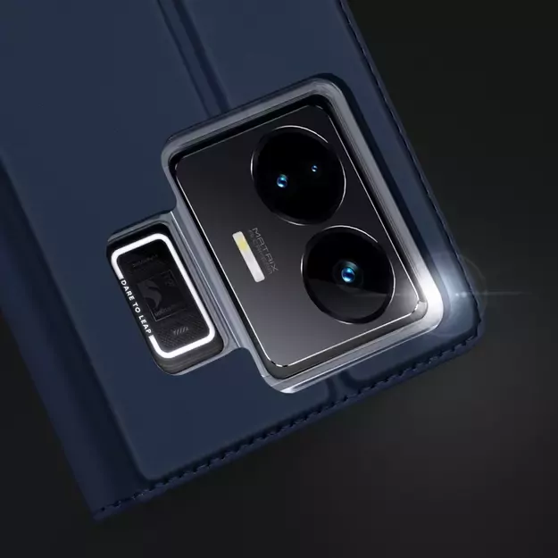 Dux Ducis Skin Pro Case For Realme GT Neo 5 / Realme GT3 Flip Cover Card Wallet Stand Black 19