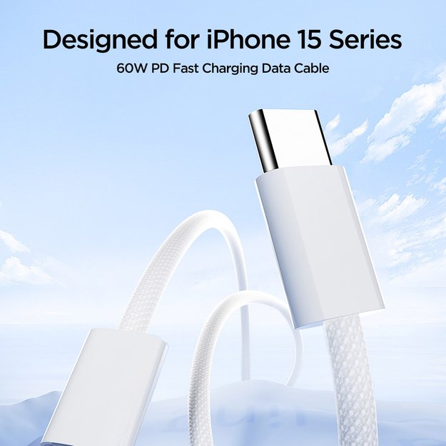 Joyroom Ben Series S-A45 USB-C / USB-C 60W Cable 1m - White 2