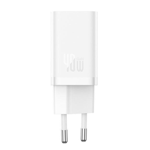 Baseus GaN5 Pro 40W 2xUSB-C Wall Charger - White 1