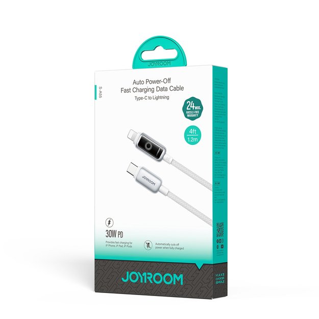 Kabel Joyroom S-A55 StarFlight 30W USB-C - Lightning 1,2m - biały 1