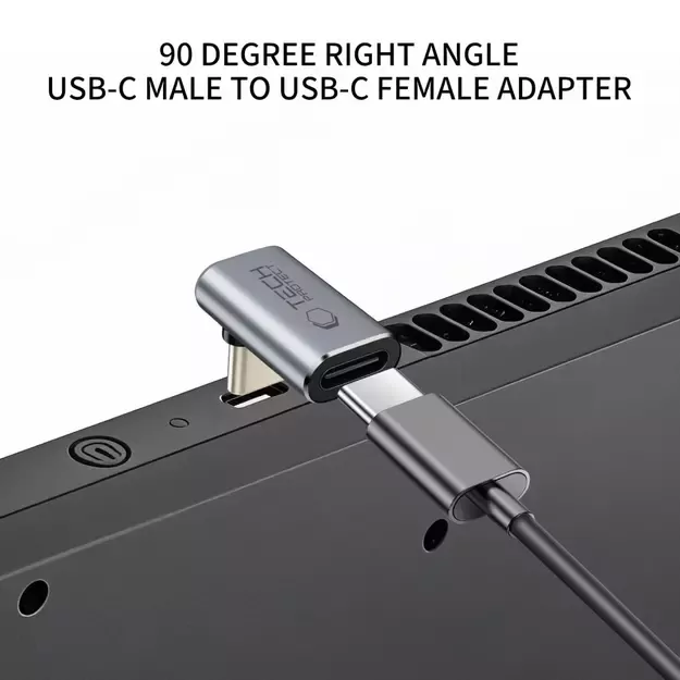 Tech-Protect Ultraboost AA02 USB-C Angled Adapter - Gray 2