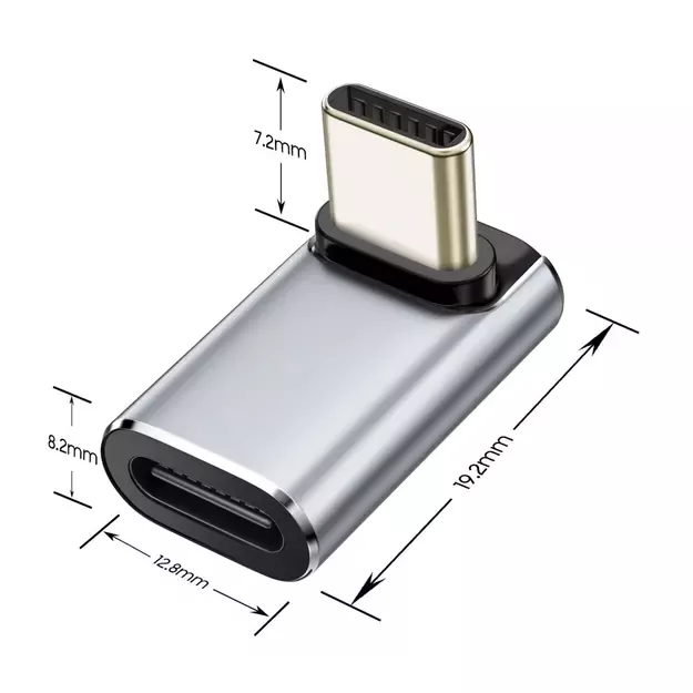 Tech-Protect Ultraboost AA02 USB-C Angled Adapter - Gray 1