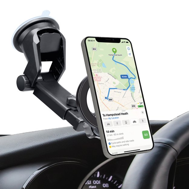 SBS TESUPMAGRINGEXT Smartphone Holder for Dashboard and Windshield, MagSafe Compatible - Black 1
