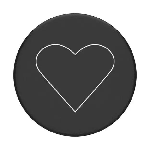 Popsockets 2 White Heart Black Holder and Phone Stand 2