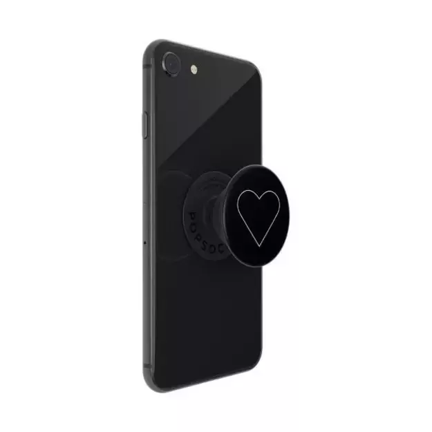 Popsockets 2 White Heart Black Holder and Phone Stand 4