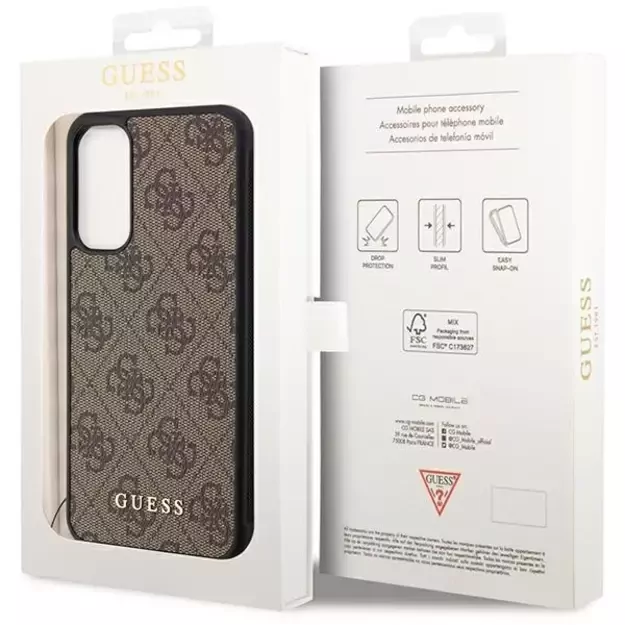 Guess GUHCSA34GF4GBR A34 5G A346 brown/brown hardcase 4G Charms Collection 35