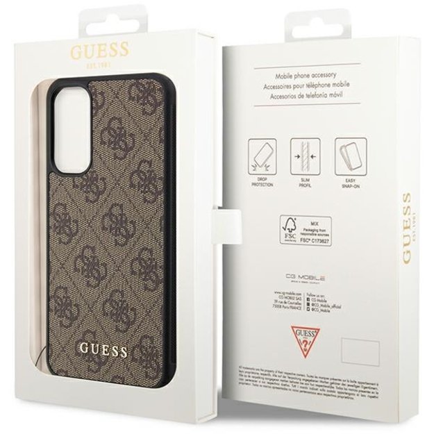 Guess GUHCSA34GF4GBR A34 5G A346 brown/brown hardcase 4G Charms Collection 21