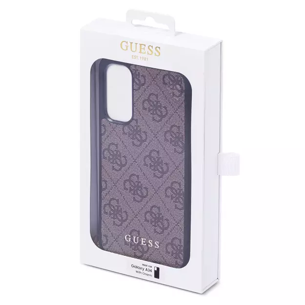 Guess GUHCSA34GF4GBR A34 5G A346 brown/brown hardcase 4G Charms Collection 22
