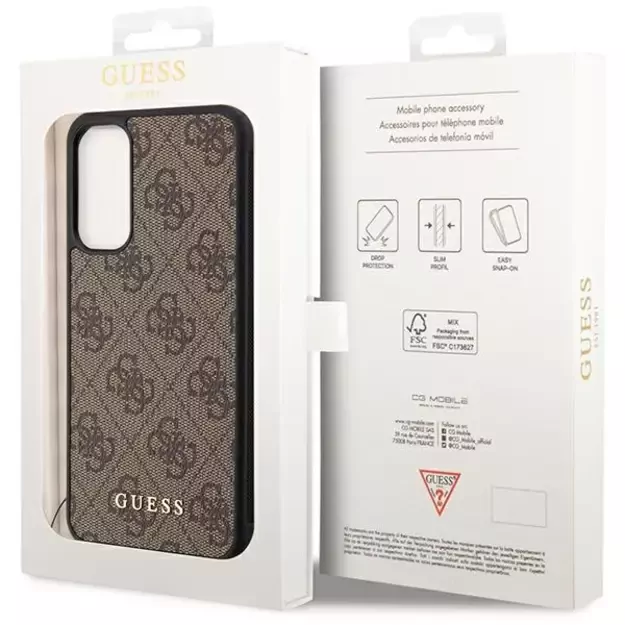 Guess GUHCSA34GF4GBR A34 5G A346 brown/brown hardcase 4G Charms Collection 42