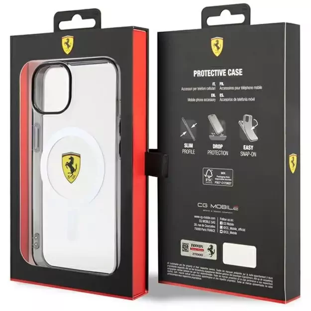 Ferrari FEHMP14SURKT iPhone 14 6.1  clear/transparent hardcase Outline Magsafe 7