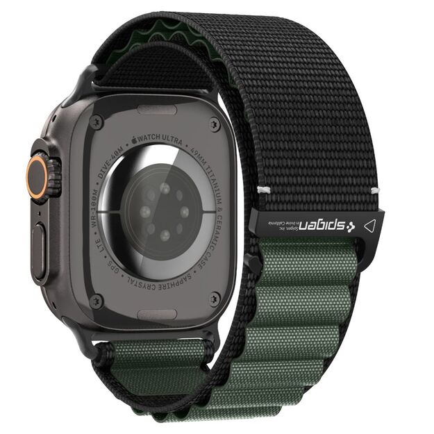 Strap Spigen WBF1 Strap for Apple Watch 44 / 45 / 46 / 49 mm - Black and Green 1