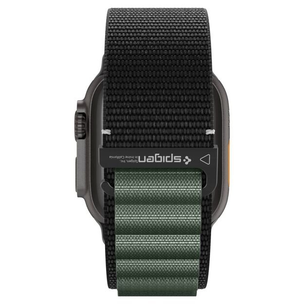 Strap Spigen WBF1 Strap for Apple Watch 44 / 45 / 46 / 49 mm - Black and Green 4
