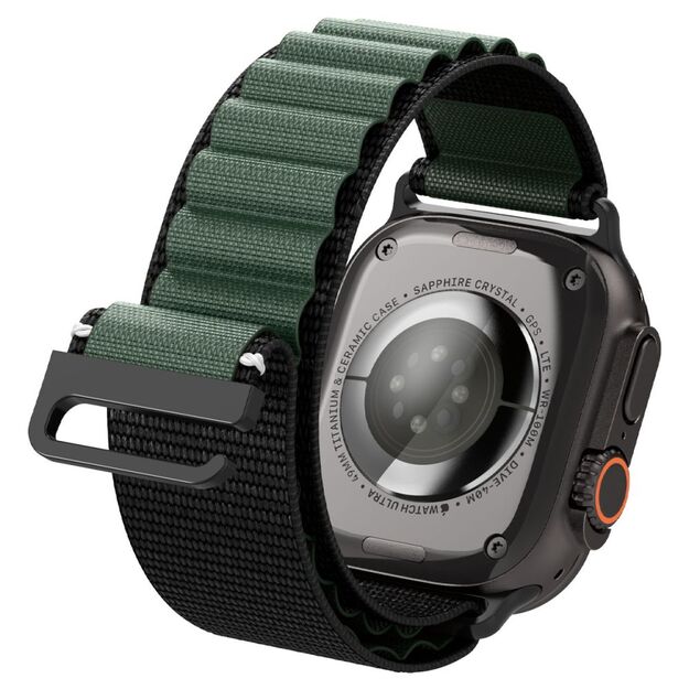 Strap Spigen WBF1 Strap for Apple Watch 44 / 45 / 46 / 49 mm - Black and Green 9