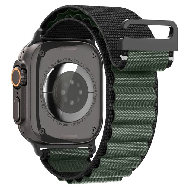 Strap Spigen WBF1 Strap for Apple Watch 44 / 45 / 46 / 49 mm - Black and Green 2